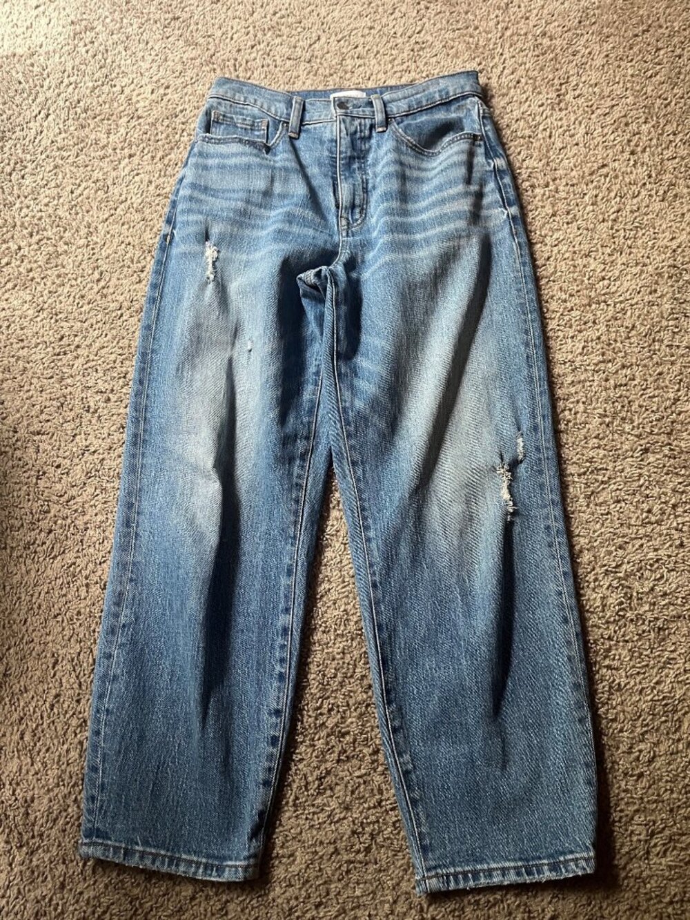 Evereve Vintage Barrel Leg in Midwashblue, Size 27